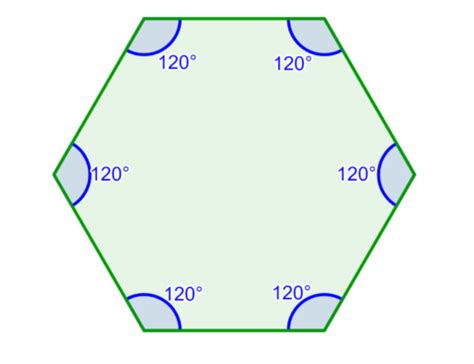 hexagon inner angles|Angles of a Hexagon .